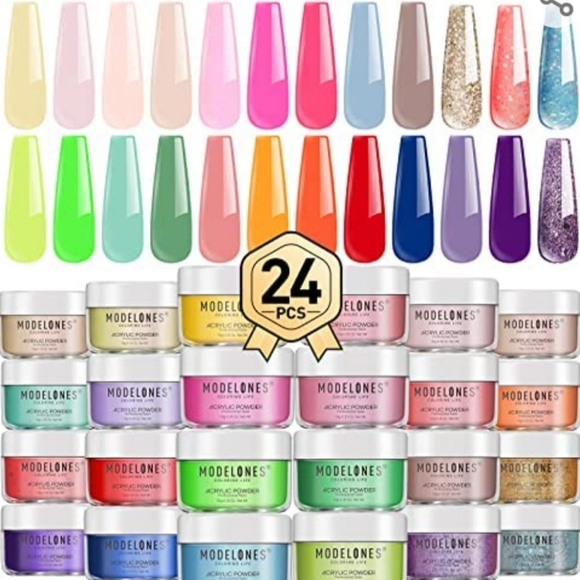 24 Pcs Acrylic Powder Spring Summer Nail Powder